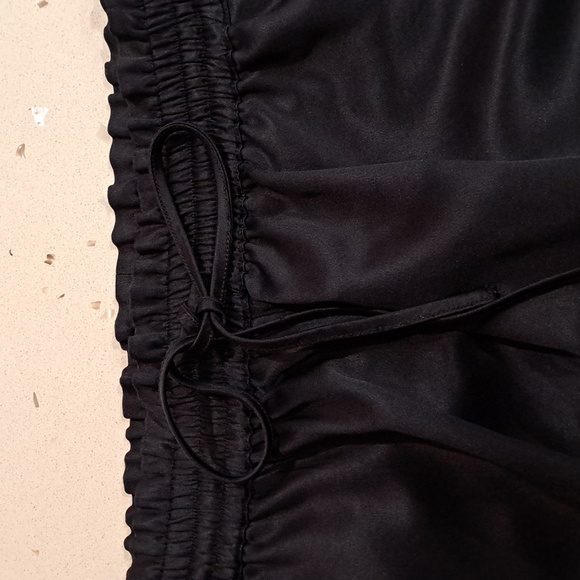 NWOT CO navy satin slacks - Picture 4 of 9